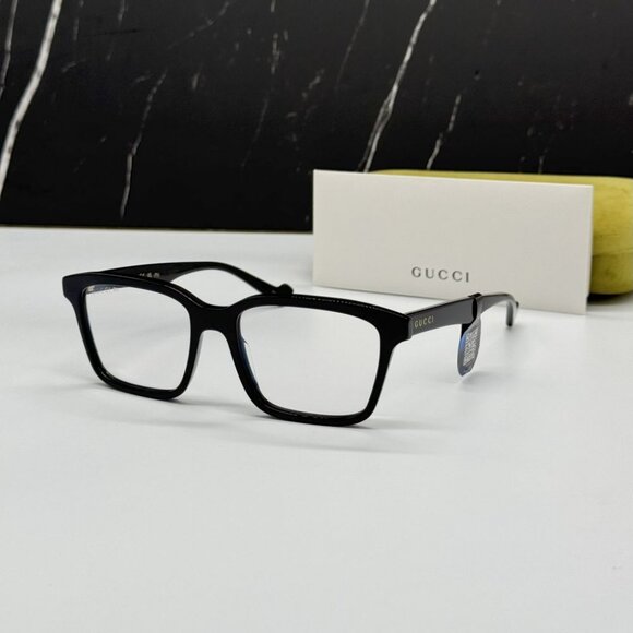 NEW GUCCI GG0964S 001 EYEGLASSES MEN BLACK SQUARE EYEWEAR - Picture 1 of 10